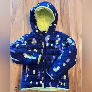 Girls Purple and Green Under Armour coat.